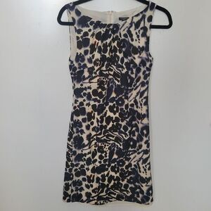 100% Silk ANN TAYLOR SLEEVELESS BACK ZIP SHEATH SHIFT DRESS size 2 / XS